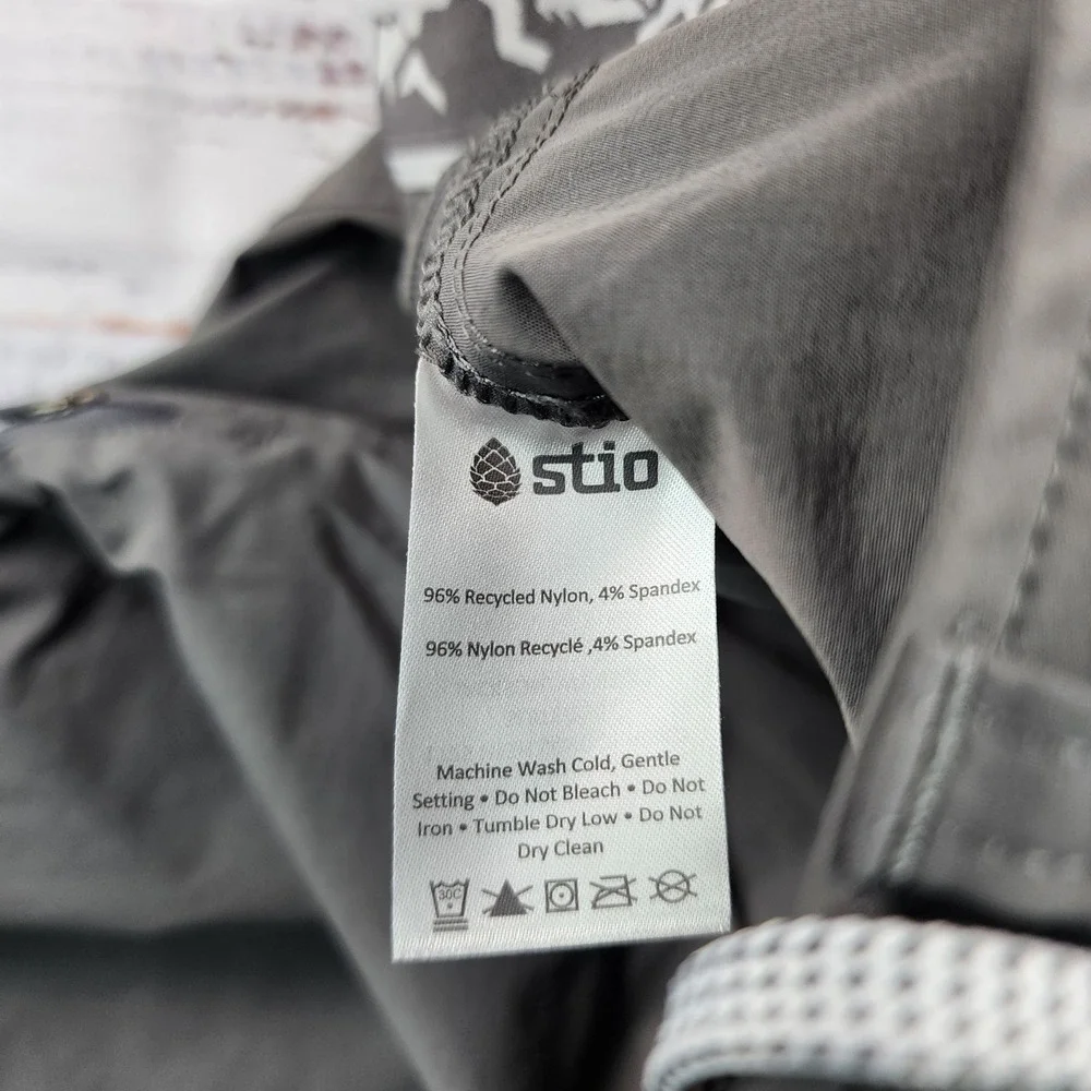 Stio Cut Bank Pant Mens 36xR Gray Nylon Stretch Hiking Outdoor Travel Pants